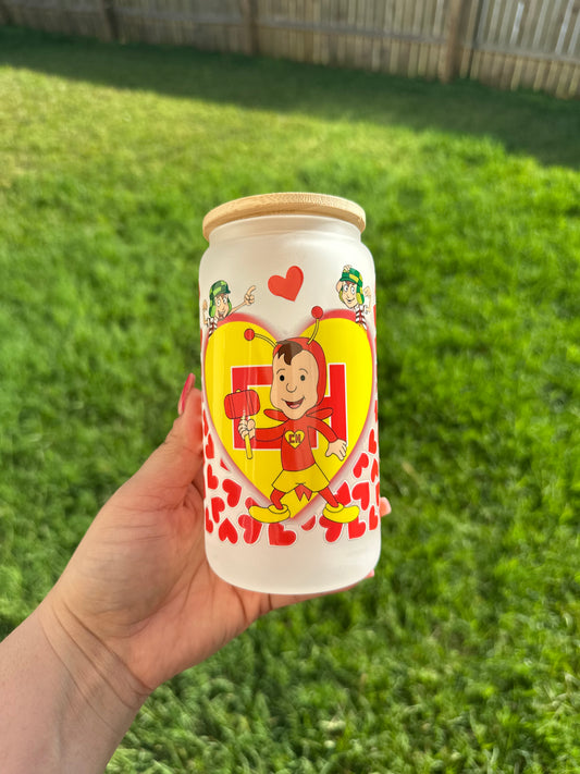 El Chavo frosted glass can (16oz)