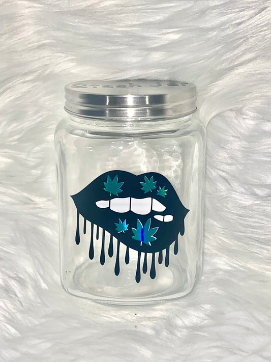 420 Lips Stash Jar